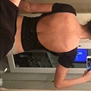 Open back cropped tee shirt